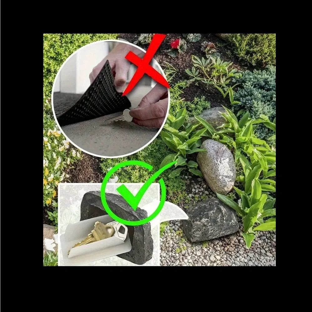 Naturalistic “hide a key” rock